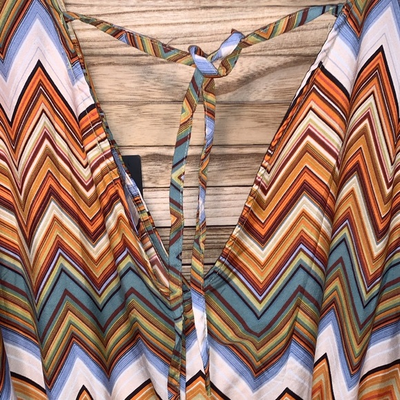 Hint of Blush Chevron Pattern Short Sleeve Blouse Size 3X  NWT - Picture 9 of 11